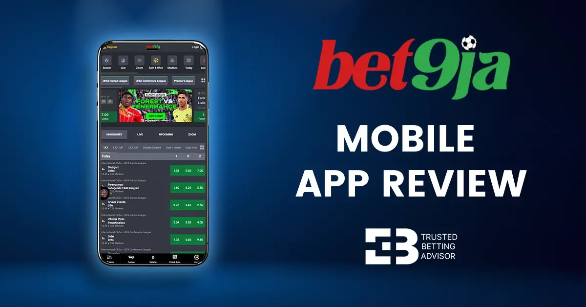 Application Bet9ja Android sur smartphone